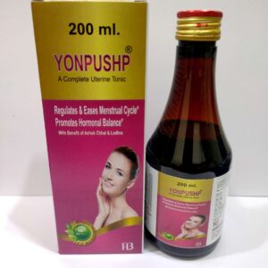 YONPUSHP Ayurvedic Uterine Tonic by Herbrite Healthcare for uterine health, menstrual wellness, hormonal balance, and women's reproductive support